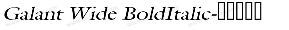 Galant Wide BoldItalic字体转换